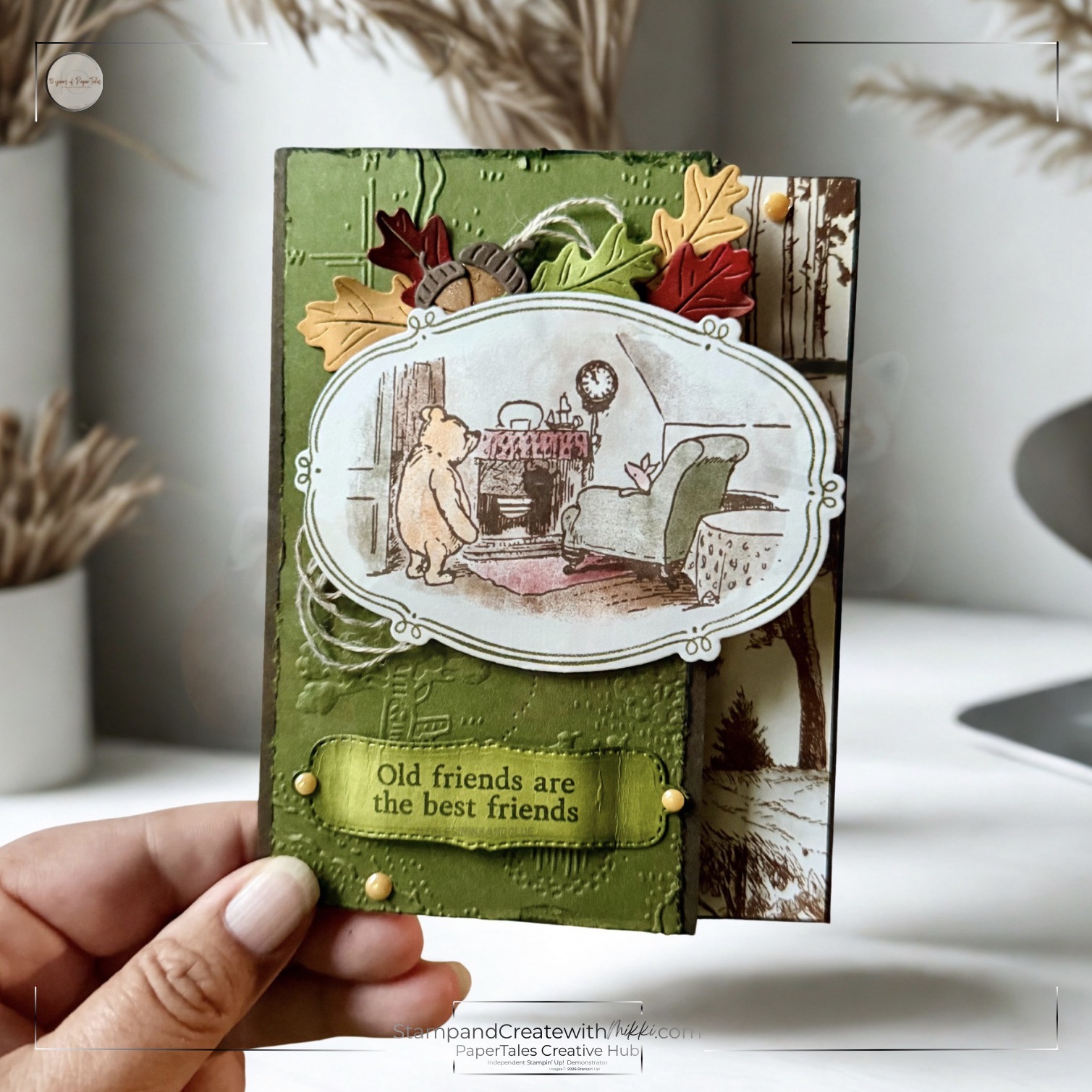 Silly Old Bear Suite Collection autumn handmade card