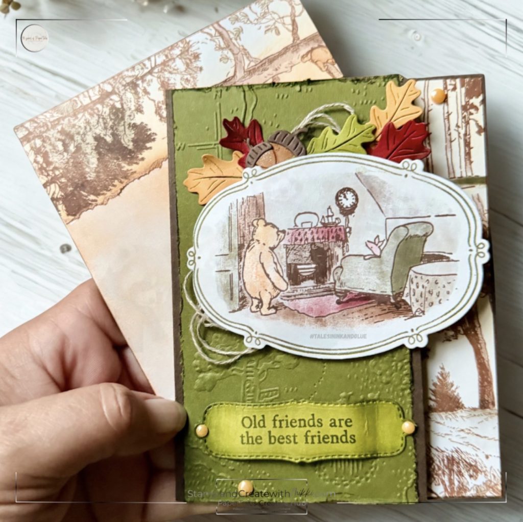 Silly Old Bear Suite Collection autumn handmade card With envelope
