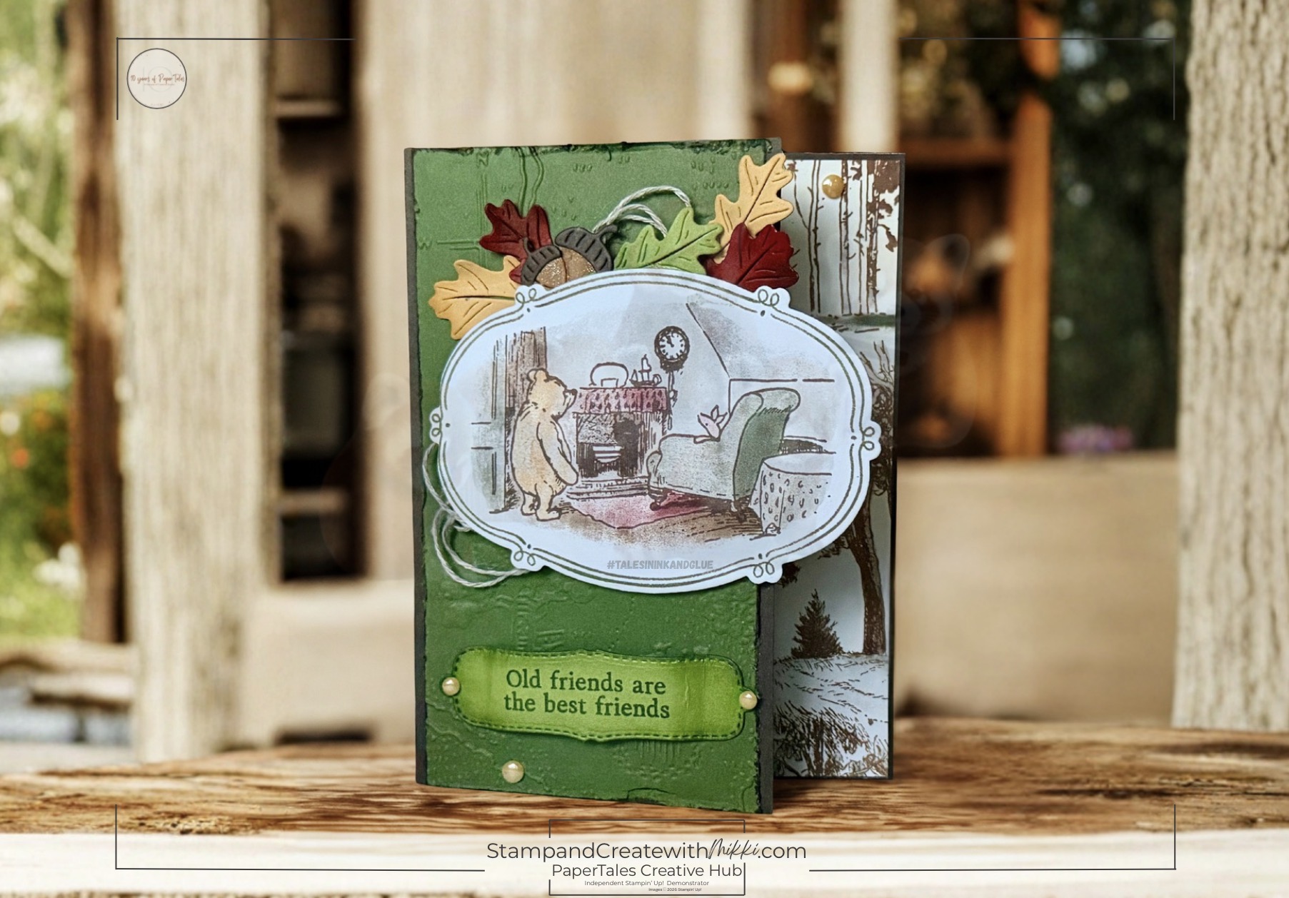 Silly Old Bear Suite Collection autumn handmade card